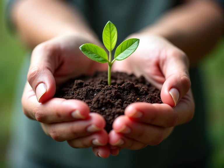 An image symbolizing support and continuity, perhaps two hands gently holding a seedling